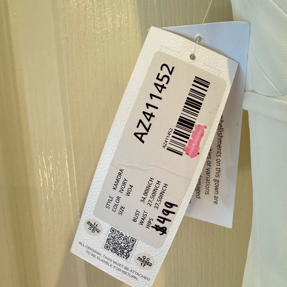 NWT Azazie Sz 4 Kamora Ivory Wedding Dress #AZ411452 - Picture 9 of 12